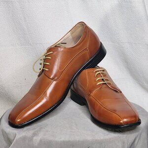 Bruno Marc Brown PU Leather Slip Resistant Leather Lined Square Toe Oxford Sz 11